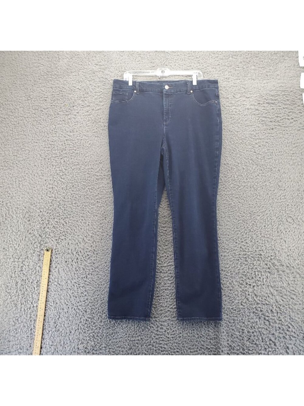 Chicos Jeans Womens 2.5 US 14R Blue Girlfriend Slim Leg So Slimming Stretch